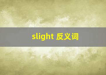 slight 反义词